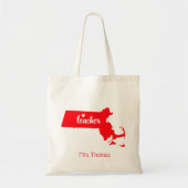 Staat Massachusetts Personalized Teacher Tas (Voorkant)