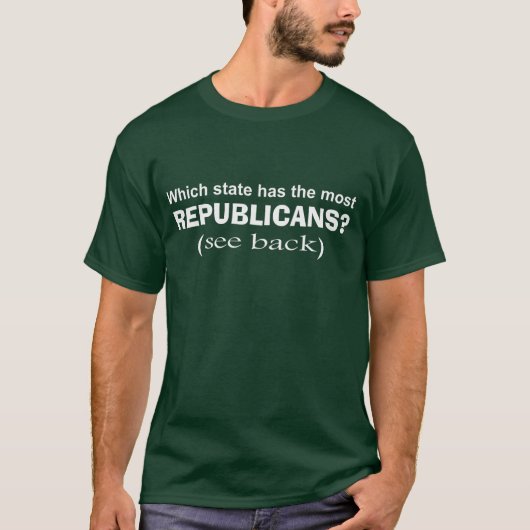 Staat met de meeste republikeinen T-Shirt (Voorkant)