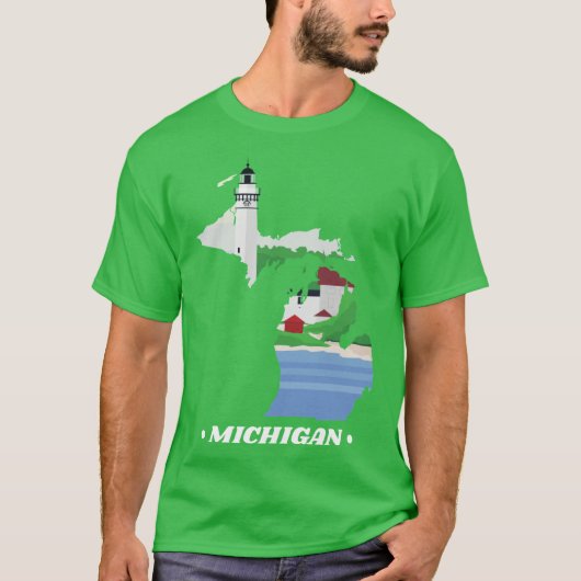 Staat Michigan 1 T-shirt (Voorkant)