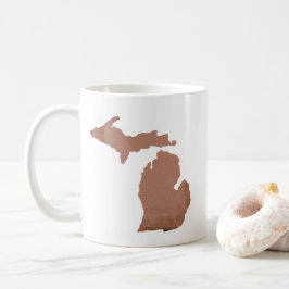 Staat Michigan Copper Silhouette Koffiemok