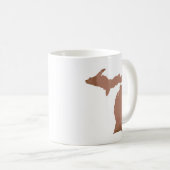 Staat Michigan Copper Silhouette Koffiemok (Voorkant rechts)