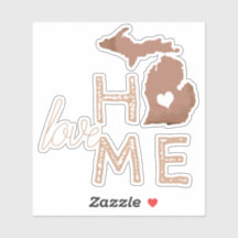 Staat Michigan Copper Silhouette