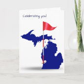 staat Michigan en golfbal Kaart (Voorkant)