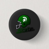 Staat Michigan Green Black Ronde Button 3,2 Cm (Voorkant)