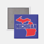 Staat Michigan Magneet (Voorkant / Achterkant)