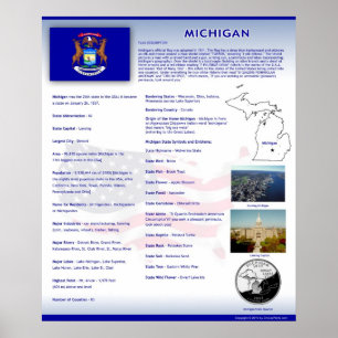 Staat Michigan, MI-Posters Poster