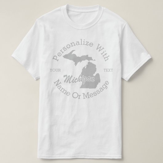 Staat Michigan PERSONALIZED T-shirt (Design voorkant)