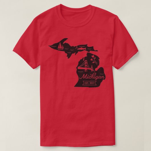 Staat Michigan T-shirt (Design voorkant)