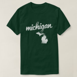 Staat Michigan wit T-shirt