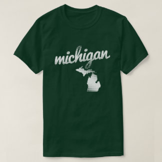 Staat Michigan wit T-shirt