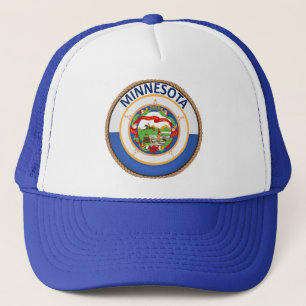 Staat Minnesota Vlaggenzeehond Trucker Hat Trucker Pet