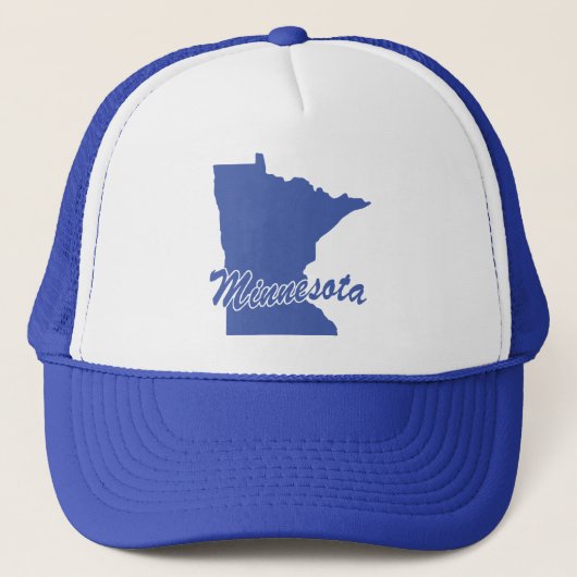 Staat Minnesota Vorm Trucker Hoed Pet (Voorkant)