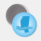 Staat Mississippi Magnet (Voorkant / Achterkant)