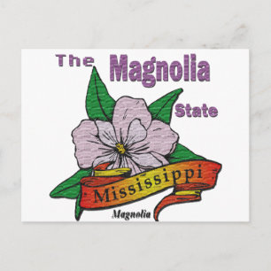 Staat Mississippi Magnolia Flower Briefkaart