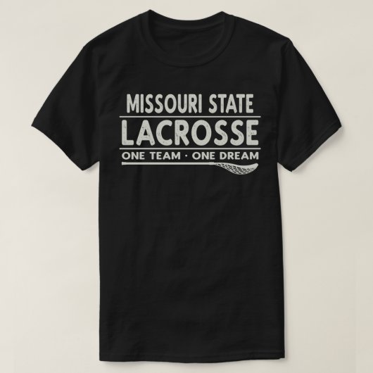 Staat Missouri Lacrosse One Team One Dream T-shirt (Design voorkant)
