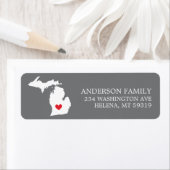 Staat MONTANA | Terugkeeradreslabel verplaatsen Etiket (Insitu)