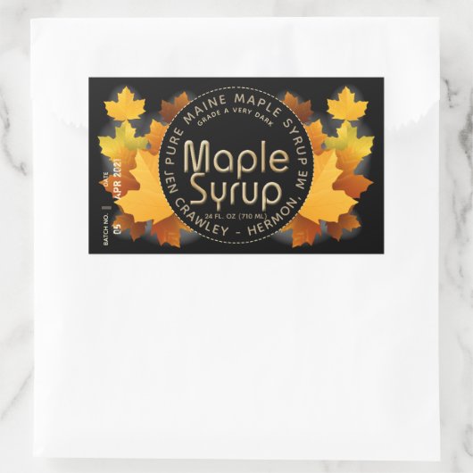 Staat Naam en Suikermaker (Partij en Datum) Rectan Rechthoekige Sticker (Tas)