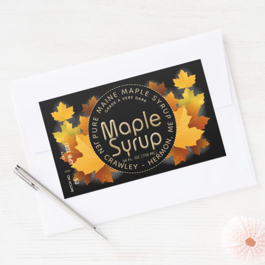 Staat Naam en Suikermaker (Partij en Datum) Rectan Rechthoekige Sticker (Envelop)