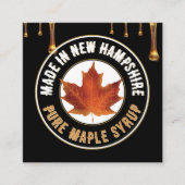 Staat Naam MAPLE STROOP VISITEKAARTJE met druppels (Voorkant)