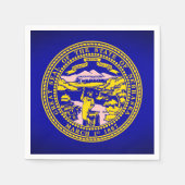 Staat Nebraska Flag Paper Party Napkins Servet (Voorkant)
