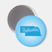 Staat Nebraska Magnet (Voorkant / Achterkant)