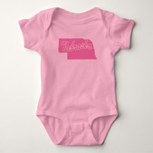 Staat Nebraska Shape Baby Bodysuit (Voorkant)