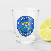 Staat Nevada Silver Shot Glas (Voorkant)