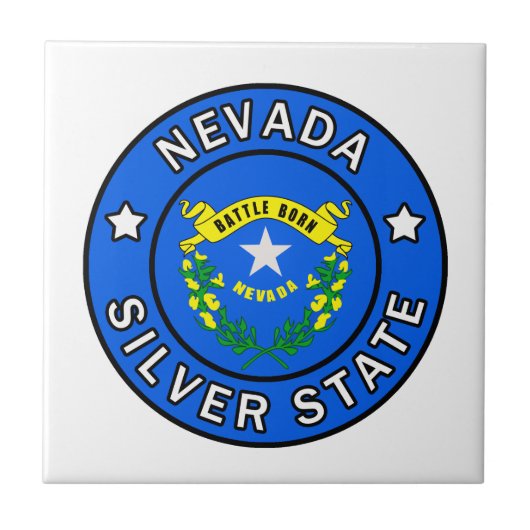 Staat Nevada Silver Tegeltje (Voorkant)