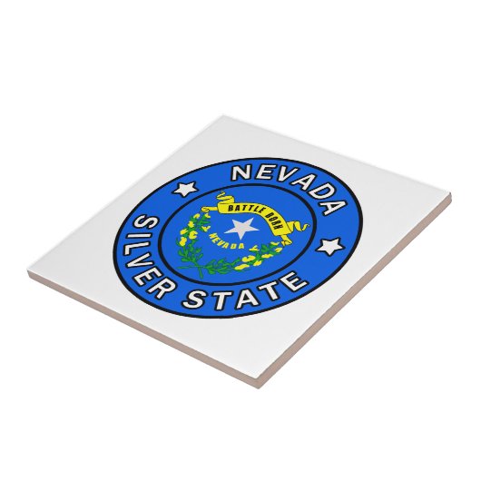Staat Nevada Silver Tegeltje (Zijkant)