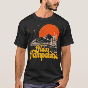  staat New Hampshire midden century Distres T-shirt