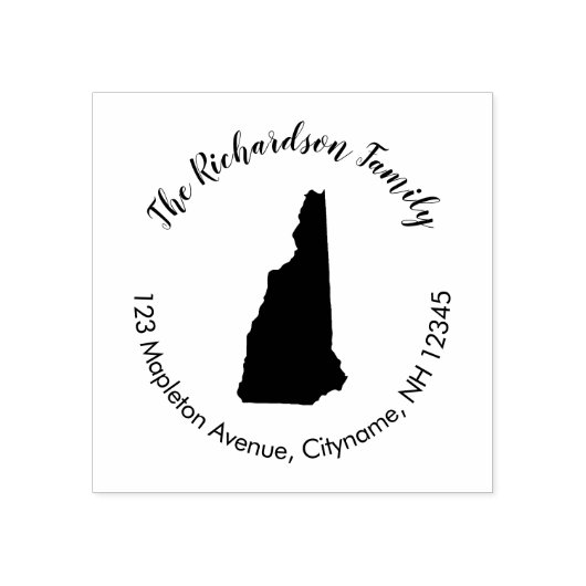 Staat New Hampshire retouradres rubberstempel (Afrduk)