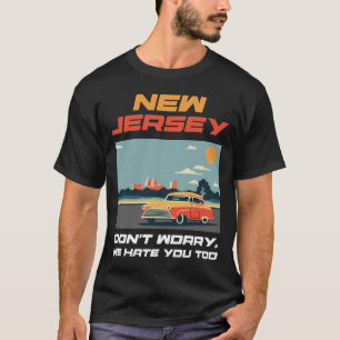 Staat New Jersey Grappige Vintage Slogan Retro T-shirt