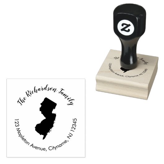 Staat New Jersey retouradres rubberstempel (Gestempeld)