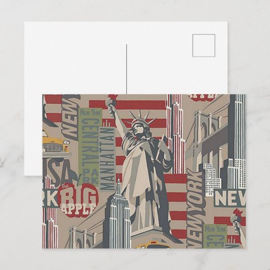 Staat New York Briefkaart (Voorkant / Achterkant)