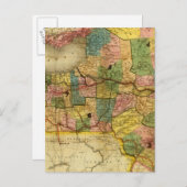 Staat New York door DH Burr Briefkaart (Voorkant / Achterkant)