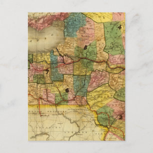 Staat New York door DH Burr Briefkaart