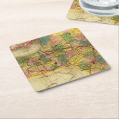 Staat New York door DH Burr Kartonnen Onderzetters (Schuin)