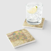 Staat New York door DH Burr Stenen Onderzetter (Zijkant)