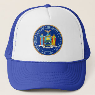 Staat New York Flag Seal Trucker Hat Trucker Pet