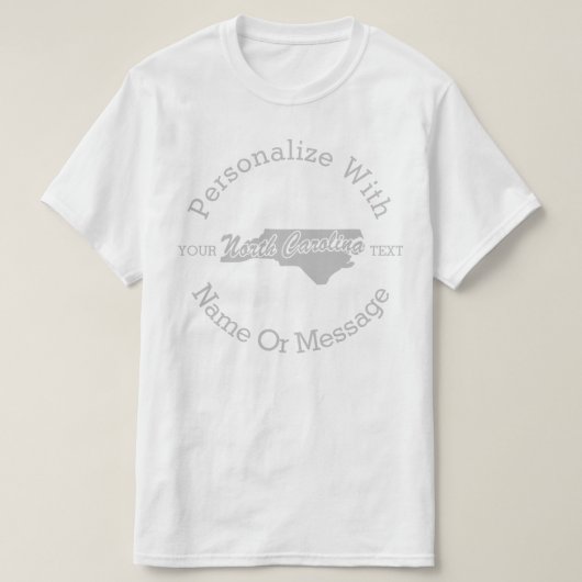 Staat North Carolina PERSONALIZED T-shirt (Design voorkant)