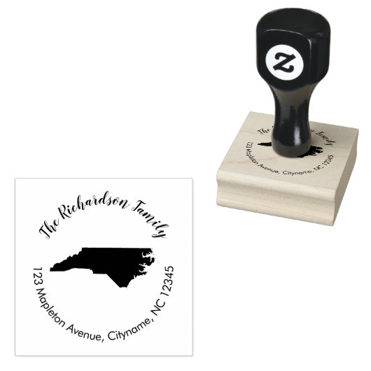 Staat North Carolina retouradres rubberstempel (Gestempeld)