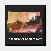 staat North Dakota Magnet (Voorkant)
