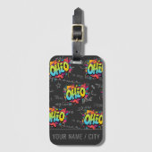 Staat Ohio Buckeyes Ohio graffiti Bagagelabel (Voorkant (verticaal))