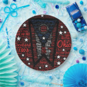 Staat Ohio Buckeyes Paper Borden 9" Papieren Bordje (Feest)