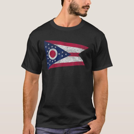 Staat Ohio Flag Ohio Burgee T-shirt (Voorkant)