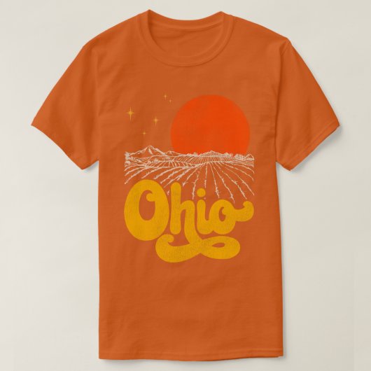  staat Ohio Mid Century Distress Aesth T-shirt (Design voorkant)