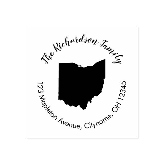 Staat Ohio retouradres rubberstempel (Afrduk)