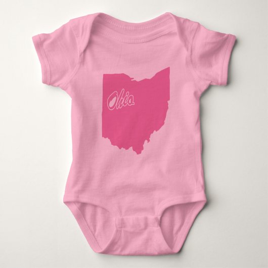 Staat Ohio Shape Baby Bodysuit (Voorkant)
