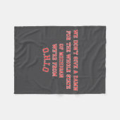Staat Ohio, we geven niets om Michigan Fleece Deken (Voorkant (Horizontaal))