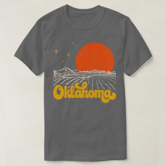 staat Oklahoma midden eeuw verergerde A T-shirt (Design voorkant)